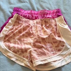 Nike Women's Athletic Shorts in Pink and Peach